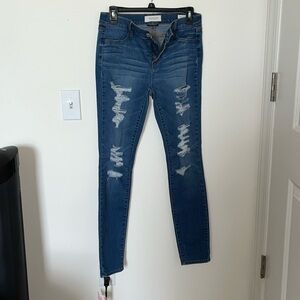 Pac Sun ripped super stretch jeggings